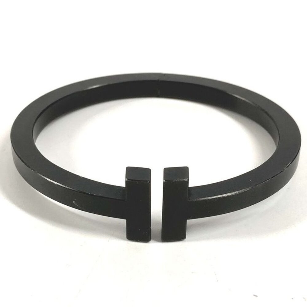Tiffany & Co. Bracelet T Square Bangle SS Black